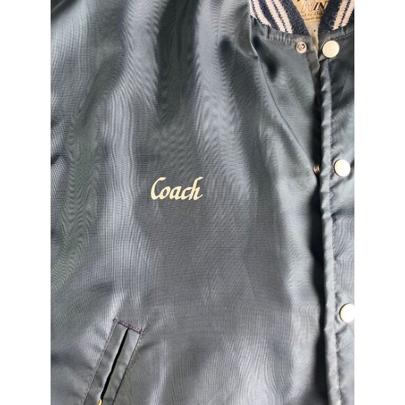 Vintage Millburn Wrestling Mens Coach Jacket Navy Blue Large - Picture 3 of 10